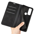 For TCL 20 R 5G Retro-skin Business Magnetic Suction Phone Leather Case with Holder & Card Slots & Wallet(Black)