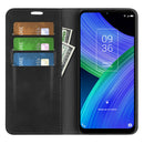 For TCL 20 R 5G Retro-skin Business Magnetic Suction Phone Leather Case with Holder & Card Slots & Wallet(Black)