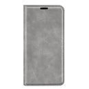 For TCL 20 R 5G Retro-skin Business Magnetic Suction Phone Leather Case with Holder & Card Slots & Wallet(Grey)