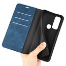 For TCL 20 R 5G Retro-skin Business Magnetic Suction Phone Leather Case with Holder & Card Slots & Wallet(Dark Blue)