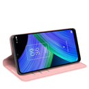 For TCL 20 R 5G Retro-skin Business Magnetic Suction Phone Leather Case with Holder & Card Slots & Wallet(Pink)