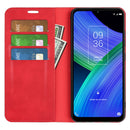 For TCL 20 R 5G Retro-skin Business Magnetic Suction Phone Leather Case with Holder & Card Slots & Wallet(Red)