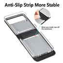 For Samsung Galaxy Z Flip 3 5G Diagonal Lanyard Embossed Card Phone Case(Black)