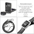 For Samsung Galaxy Z Flip 3 5G Diagonal Lanyard Embossed Card Phone Case(Black)