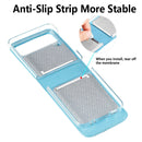 For Samsung Galaxy Z Flip 3 5G Diagonal Lanyard Embossed Card Phone Case(Blue)