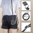 For Samsung Galaxy Z Flip 5G Diagonal Lanyard Embossed Card Phone Case(Black)
