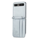 For Samsung Galaxy Z Flip 5G Diagonal Lanyard Embossed Card Phone Case(Silver)