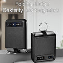 For Samsung Galaxy Z Flip Litchi Folding Ring Buckle Phone Case(Black)