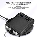 For Samsung Galaxy Z Flip Litchi Folding Ring Buckle Phone Case(Black)