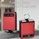 For Samsung Galaxy Z Flip Litchi Folding Ring Buckle Phone Case(Red)