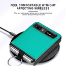 For Samsung Galaxy Z Flip Litchi Folding Ring Buckle Phone Case(Green)
