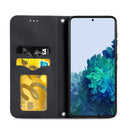 For Samsung Galaxy S22+ 5G Retro Skin Feel Magnetic Horizontal Flip Leather Case with Holder & Card Slots & Wallet & Photo Frame(Black)