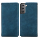 For Samsung Galaxy S22+ 5G Retro Skin Feel Magnetic Horizontal Flip Leather Case with Holder & Card Slots & Wallet & Photo Frame(Blue)