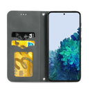 For Samsung Galaxy S22+ 5G Retro Skin Feel Magnetic Horizontal Flip Leather Case with Holder & Card Slots & Wallet & Photo Frame(Gray)