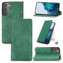 For Samsung Galaxy S22+ 5G Retro Skin Feel Magnetic Horizontal Flip Leather Case with Holder & Card Slots & Wallet & Photo Frame(Green)