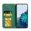 For Samsung Galaxy S22+ 5G Retro Skin Feel Magnetic Horizontal Flip Leather Case with Holder & Card Slots & Wallet & Photo Frame(Green)
