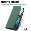 For Samsung Galaxy S22+ 5G Retro Skin Feel Magnetic Horizontal Flip Leather Case with Holder & Card Slots & Wallet & Photo Frame(Green)