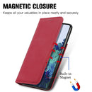 For Samsung Galaxy S22+ 5G Retro Skin Feel Magnetic Horizontal Flip Leather Case with Holder & Card Slots & Wallet & Photo Frame(Red)