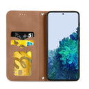 For Samsung Galaxy S22+ 5G Retro Skin Feel Magnetic Horizontal Flip Leather Case with Holder & Card Slots & Wallet & Photo Frame(Brown)