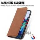 For Samsung Galaxy S22+ 5G Retro Skin Feel Magnetic Horizontal Flip Leather Case with Holder & Card Slots & Wallet & Photo Frame(Brown)