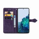 For Samsung Galaxy S22 5G Mandala Flower Embossed Horizontal Flip Leather Case with Holder & Card Slots & Wallet & Lanyard(Purple)