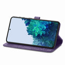 For Samsung Galaxy S22 5G Mandala Flower Embossed Horizontal Flip Leather Case with Holder & Card Slots & Wallet & Lanyard(Purple)