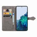 For Samsung Galaxy S22 5G Mandala Flower Embossed Horizontal Flip Leather Case with Holder & Card Slots & Wallet & Lanyard(Gray)