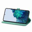 For Samsung Galaxy S22+ 5G Mandala Flower Embossed Horizontal Flip Leather Case with Holder & Card Slots & Wallet & Lanyard(Green)