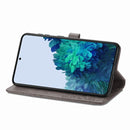 For Samsung Galaxy S22+ 5G Mandala Flower Embossed Horizontal Flip Leather Case with Holder & Card Slots & Wallet & Lanyard(Gray)