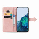 For Samsung Galaxy S22+ 5G Mandala Flower Embossed Horizontal Flip Leather Case with Holder & Card Slots & Wallet & Lanyard(Rose Gold)