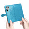 For Samsung Galaxy S22 Ultra 5G Mandala Flower Embossed Horizontal Flip Leather Case with Holder & Card Slots & Wallet & Lanyard(Blue)