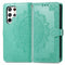 For Samsung Galaxy S22 Ultra 5G Mandala Flower Embossed Horizontal Flip Leather Case with Holder & Card Slots & Wallet & Lanyard(Green)