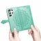 For Samsung Galaxy S22 Ultra 5G Mandala Flower Embossed Horizontal Flip Leather Case with Holder & Card Slots & Wallet & Lanyard(Green)