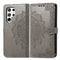 For Samsung Galaxy S22 Ultra 5G Mandala Flower Embossed Horizontal Flip Leather Case with Holder & Card Slots & Wallet & Lanyard(Gray)
