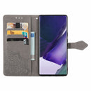 For Samsung Galaxy S22 Ultra 5G Mandala Flower Embossed Horizontal Flip Leather Case with Holder & Card Slots & Wallet & Lanyard(Gray)