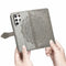 For Samsung Galaxy S22 Ultra 5G Mandala Flower Embossed Horizontal Flip Leather Case with Holder & Card Slots & Wallet & Lanyard(Gray)