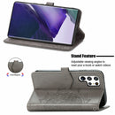For Samsung Galaxy S22 Ultra 5G Mandala Flower Embossed Horizontal Flip Leather Case with Holder & Card Slots & Wallet & Lanyard(Gray)
