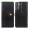 For Samsung Galaxy S22 5G Solid Color Leather Buckle Phone Case(Black)