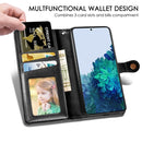 For Samsung Galaxy S22 5G Solid Color Leather Buckle Phone Case(Black)
