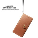 For Samsung Galaxy S22 5G Solid Color Leather Buckle Phone Case(Brown)