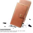 For Samsung Galaxy S22 5G Solid Color Leather Buckle Phone Case(Brown)