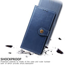 For Samsung Galaxy S22 5G Solid Color Leather Buckle Phone Case(Blue)