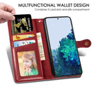 For Samsung Galaxy S22 5G Solid Color Leather Buckle Phone Case(Red)