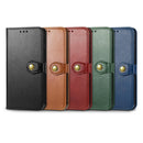 For Samsung Galaxy S22 5G Solid Color Leather Buckle Phone Case(Red)