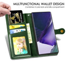 For Samsung Galaxy S22 Ultra 5G Solid Color Leather Buckle Phone Case(Green)