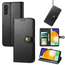 For Samsung Galaxy A13 5G Solid Color Leather Buckle Phone Case(Black)