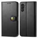 For Samsung Galaxy A13 5G Solid Color Leather Buckle Phone Case(Black)