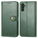 For Samsung Galaxy A13 5G Solid Color Leather Buckle Phone Case(Green)