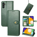 For Samsung Galaxy A13 5G Solid Color Leather Buckle Phone Case(Green)