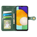 For Samsung Galaxy A13 5G Solid Color Leather Buckle Phone Case(Green)